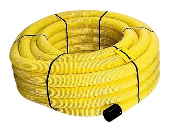 Flexibles Dränrohr aus PVC-U, gelb. FF-drän DN 125 ungelocht