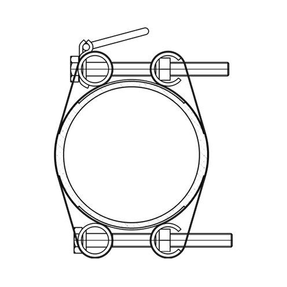 FRIACLAMP Reparaturschelle -FCZ-, Wasser DN 250, 269-280 mm, 300 mm, EPDM - 2