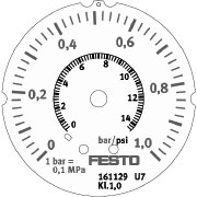 FESTO FMAP-63-1-1/4-EN - PRÄZISIONS-FLANSCHMANOMETER