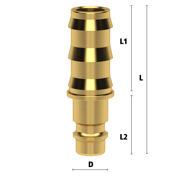 LÜDECKE ES 10 SH - STECKNIPPEL DN7,2 10 MM PUSH-LOCK