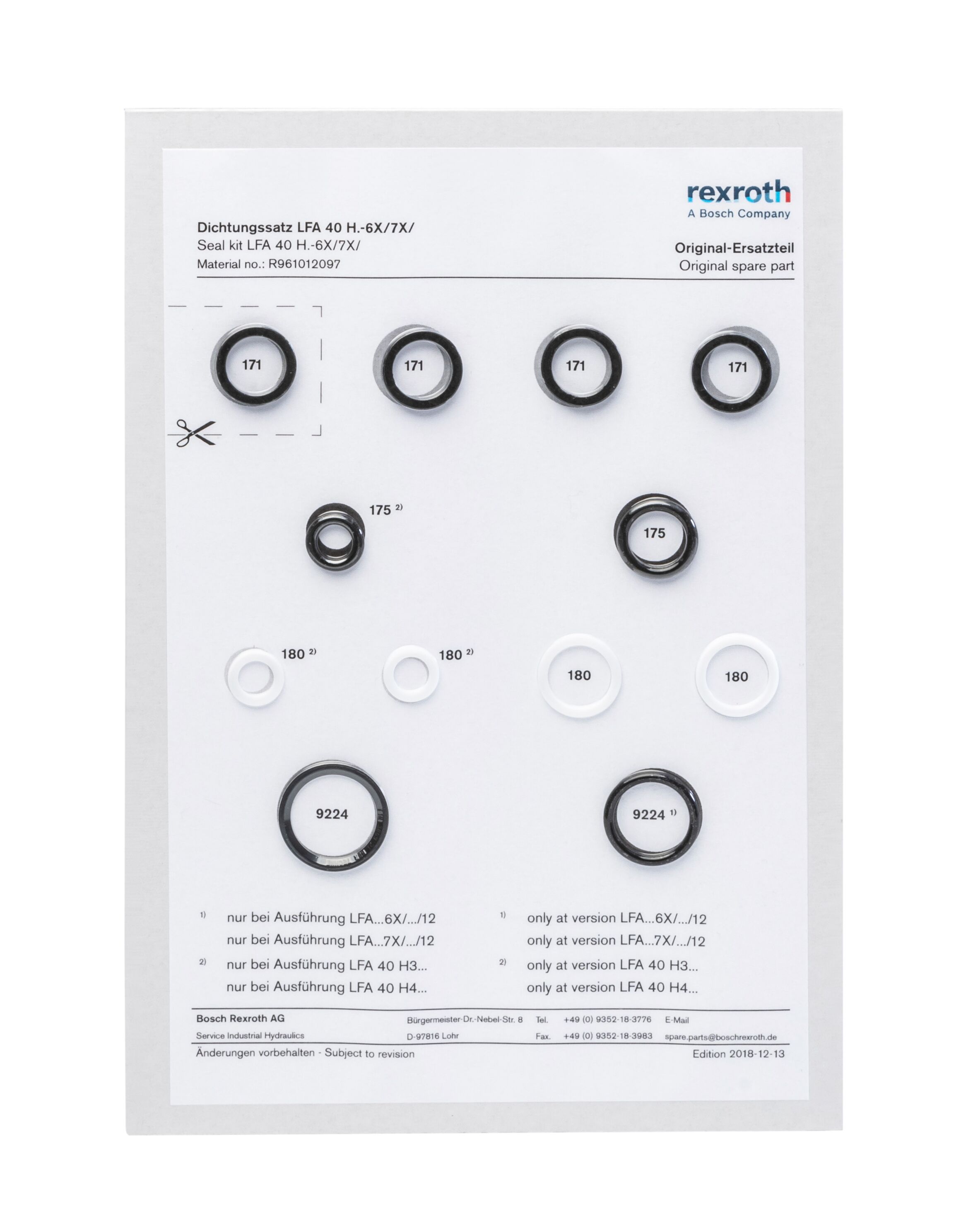 REXROTH DICHTSATZ DBD.4K11/V - DICHTUNGSSATZ