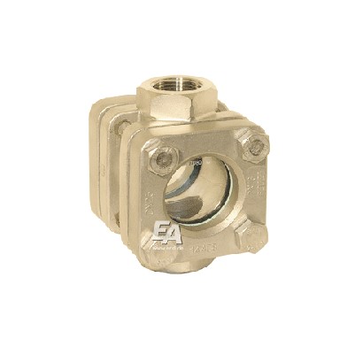 END SCHAUGLAS 1/2 EDELSTAHL 1.4408 PN16 - DECKELSCHEIBE NATRONKALKGLAS DIN8902