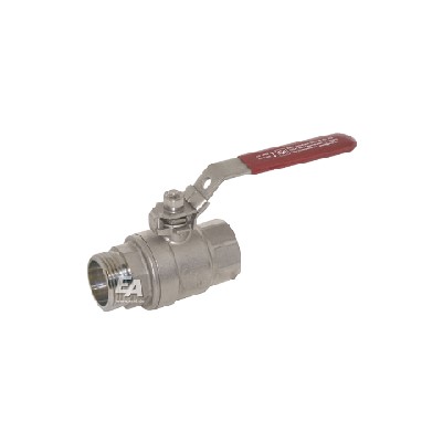 END KUGELHAHN 1 PN64 1.4408/PTFE - 2-TEILIG IG/AG VOLLER DURCHGANG