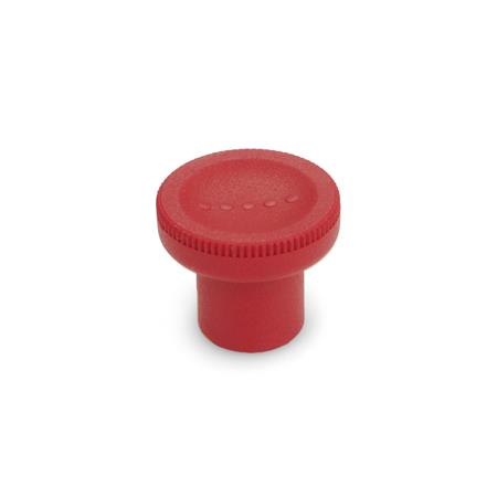 GANTER 676-18-M4-RT - R&Auml;NDELKNOPF, ROT - 1