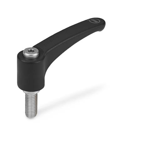 GN 604.1-63-M8-32-SGA - KLEMMHEBEL, ANTIBAKTERIELL, SCHWARZGRAU - 1