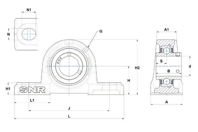 SNR UCP207 - GUSS-STEHLAGEREINHEIT - 2