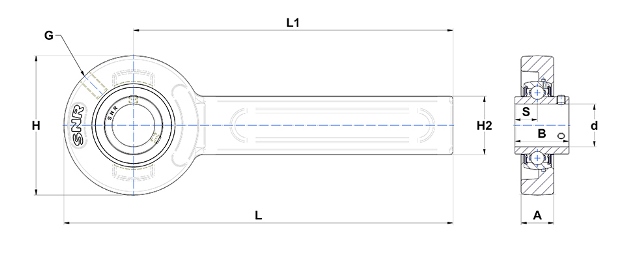SNR UCSP207 - GUSS-SPANNLAGEREINHEIT - 2
