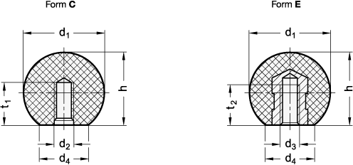 GANTER 319-KU-25-M6-C - KUGELKNOPF - 2