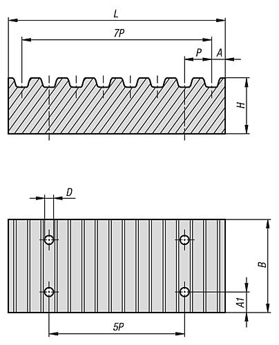 NORELEM 22012-10251 - KLEMMPLATTE FÜR ZAHNRIEMEN PROFIL T 10 - 2