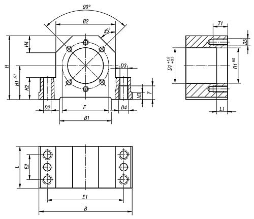 NORELEM 24070-020 - GEHÄUSE STAHL D1=36 - 2
