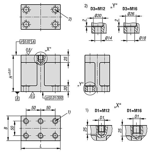 KIPP K1536.21613585125 - H&Ouml;HENBLOCK KURZE AUSF&Uuml;HRUNG, FORM:H - 2